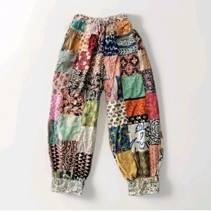 Hippie Forever Harem Pants Forest Fairy Patchwork Festival 100% Cotton